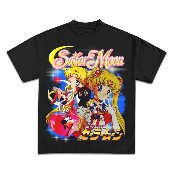 

Sailor Moon Japanese Anime Pure Cotton Tshirt 2026 Summer Unisex Women Anime Enthusiasts Casual Sports Fashion Streetwear Shirt S