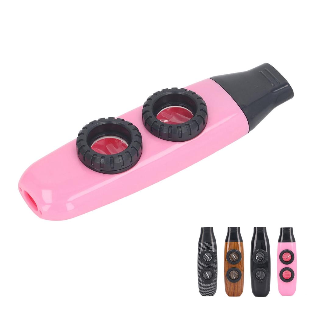 Dual Kazoo Flute Kazoo Flute Dual Hole Flute Wind Adjustable Musical Wind Instrument with Diaphragm for Playing Performance