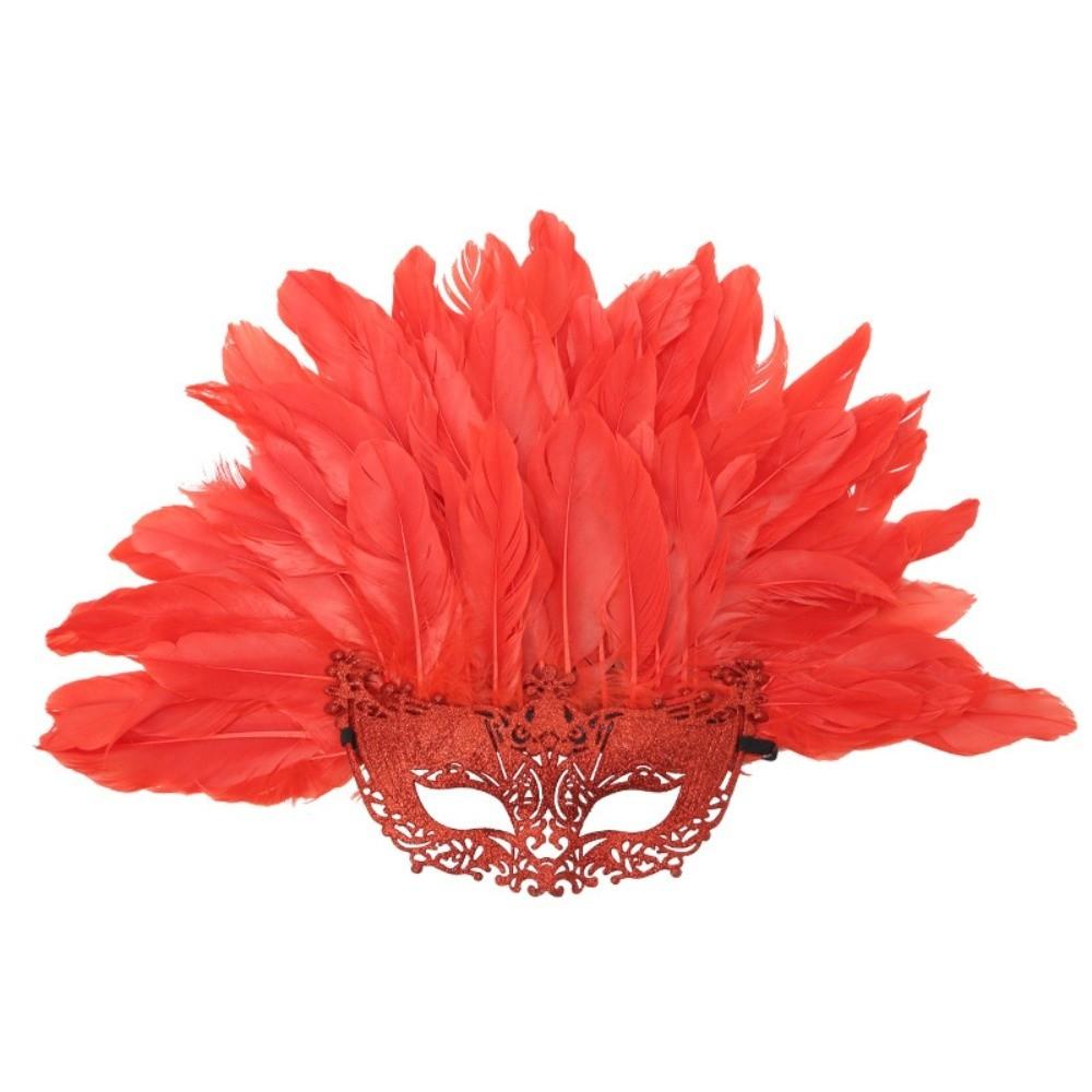 Gifts Novelty Feather Masquerade Mask Detachable Hyperbole Carnival Masquerade Mask Party Eye Mask красный