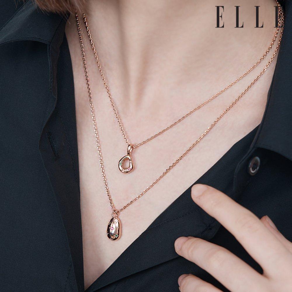 Vivid Party Dual Cubic Necklace Elbrnn214
