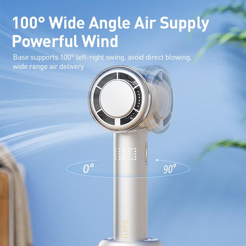 Philips Handheld Fan High Speed Fan With Refrigeration Ice Base 3000 MA Type-C Charging