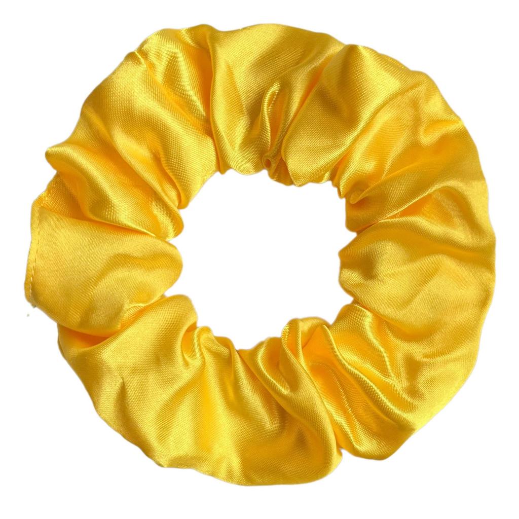 Seidensatin Scrunchies Damen Einfarbig Haargummi Elegant Pferdeschwanzhalter Gummiband Elastisches Haarband Haaraccessoires