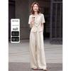 Elegant V-neck Shirt & Wide Leg Pants Set