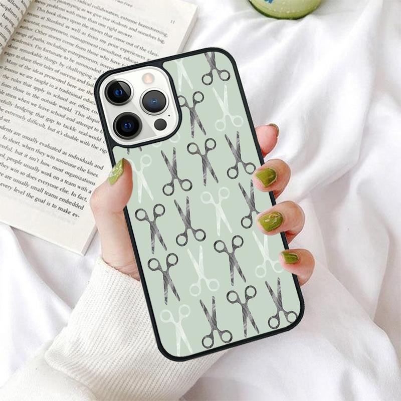Barber Scissors Hairstylist Salon Phone Case for iPhone 17 Air 16 PRO MAX 15 14 PLUS 12 11 13 Cover Fundas Shell coque