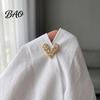 Decorative Alloy Brooch Mini Love Heart Pin, Silver Golden Plated Shape Fashion Jewelry Accessories Lapel Hats Bags Scarves Clothes Accessory Evening