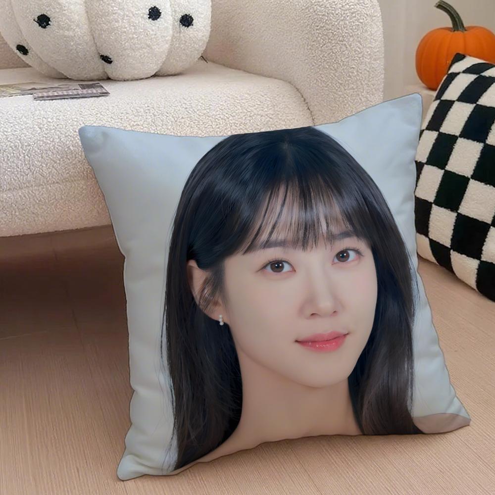 Talented Korean Beautiful Actress PPark Eunbin Cushion Cover Throw Pillow Cover Hidden Button Durable Polyester Chair Cushion