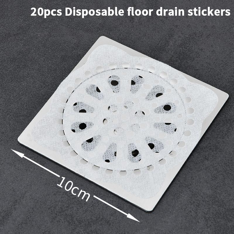 

Disposable Drain Hair Catcher Stickers - Anti-Clog Shower Drain Covers with Insect-Proof Design for Bathroom & Kitchen