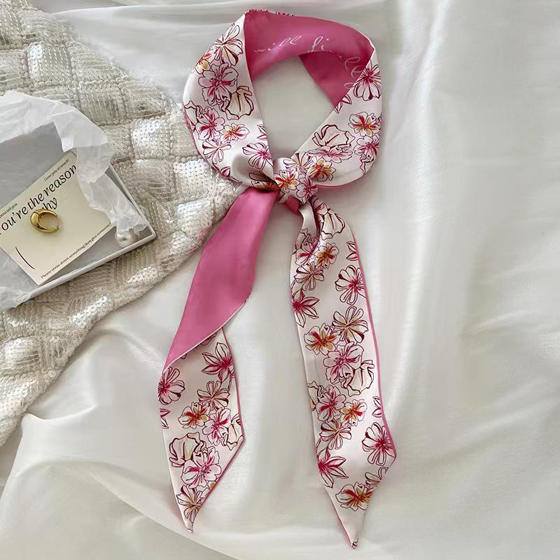 Korean Style Silk Scarf and Hairband Set - Versatile Women's Accessory for Summer