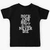 Rock and Roll Will Never Die. Rock Gift Kids T-Shirt
