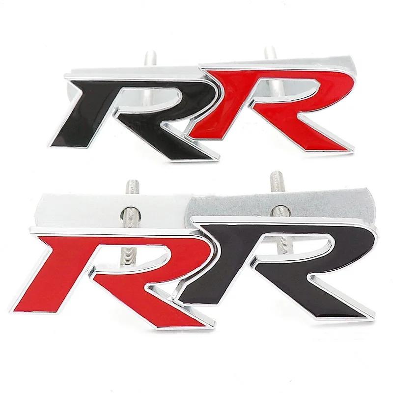 1Pc 3D Metal RR Logo Car Front Grille Rear Trunk Emblem Badge Decals For Civic Mugen Accord Crv City Hrv Sticker Accessories