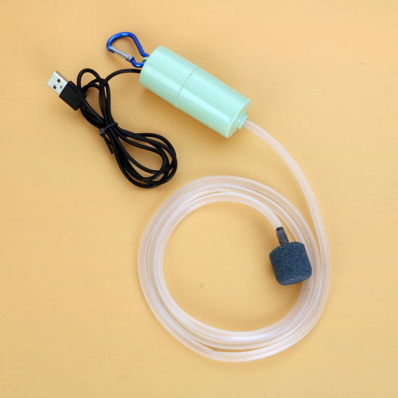 Mini-Aquarium-Luftpumpe-Kit mit Luftstein, USB-betrieben, leise, hocheffizient, Sauerstoffpumpe für Fischtank, Aquarium