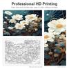 RUOPOTY Modern Painting By Numbers For Adults Coloring On Numbers White Flower Gift Picture Drawing Paint Kit Diy Crafts