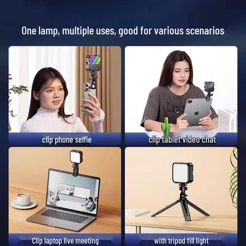 Portable RGB LED Fill Light for Mobile Photography & Live Streaming