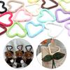 5pcs/lot Spray Painted Heart-shaped Spring Clasps Carabiner Keychain Clips Hook Dog Chain Diy Jewelry Buckle Connector Supplies