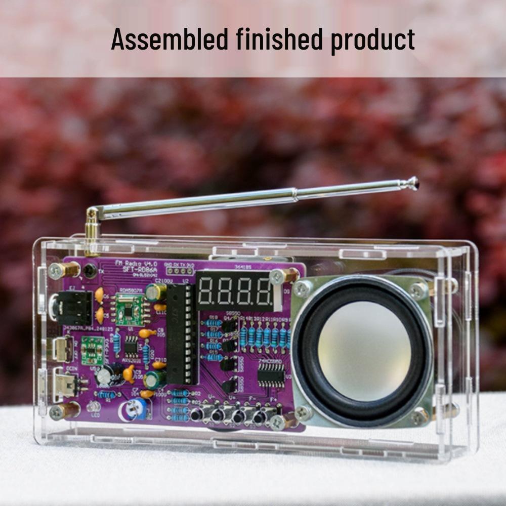 DIY FM Radio Kit with Digital Tube Display for Microcontroller Learning