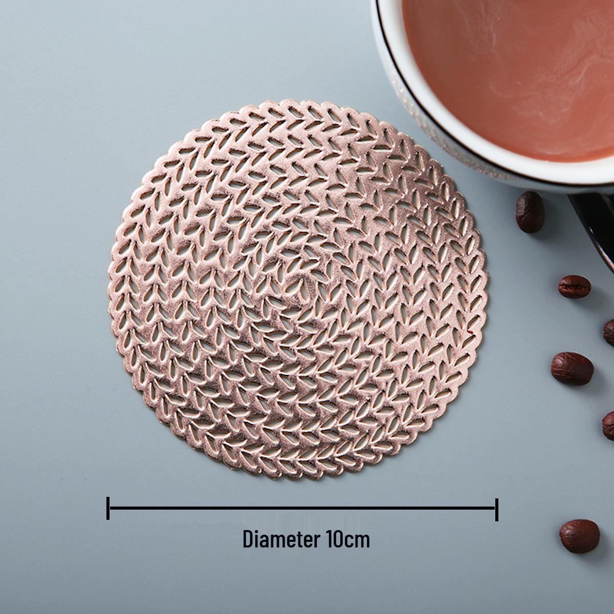 

Pastoral Wheat Ear Round Coaster: Heat-Resistant, Anti-Scald PVC Table Mat for Restaurants & Hotels.