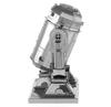 Tenyo Metallic Nano Puzzle Star Wars R2-D2 W-MN-007, Stainless Steel, No Glue Required, 0.2m Thickness, Ultra-Precision Laser Cutting, Crafts, 3D