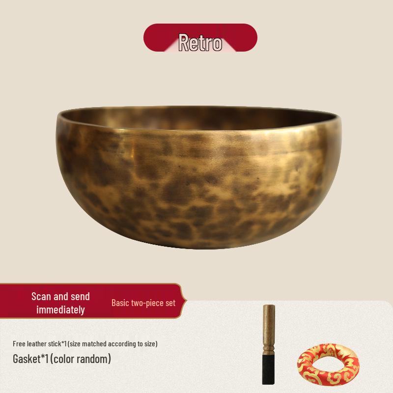 Nepal Handmade Buddhist Singing Bowl for Yoga and Meditation - Copper Healing Chime.