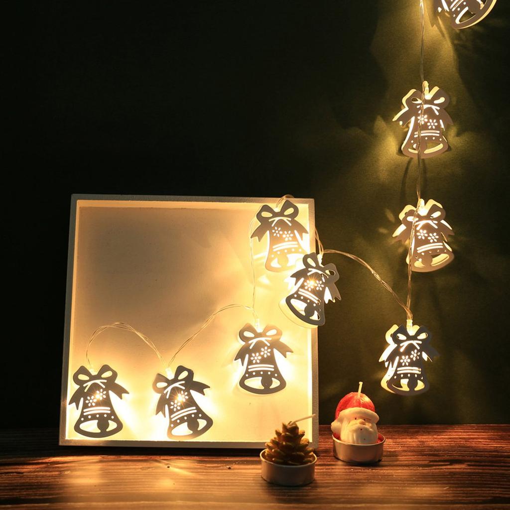 BZ111010LED Metal Bell Christmas String Warm White Home Party Luces interiores BZ111010LED Metal Bell Christmas String Warm White Home Party Luces interiores