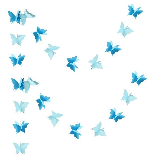 Butterfly Banner Decorative Paper Garland for Wedding Baby Shower Birthday Party Theme Decor 110 Inches Pack of 2 Pieces Light Purple