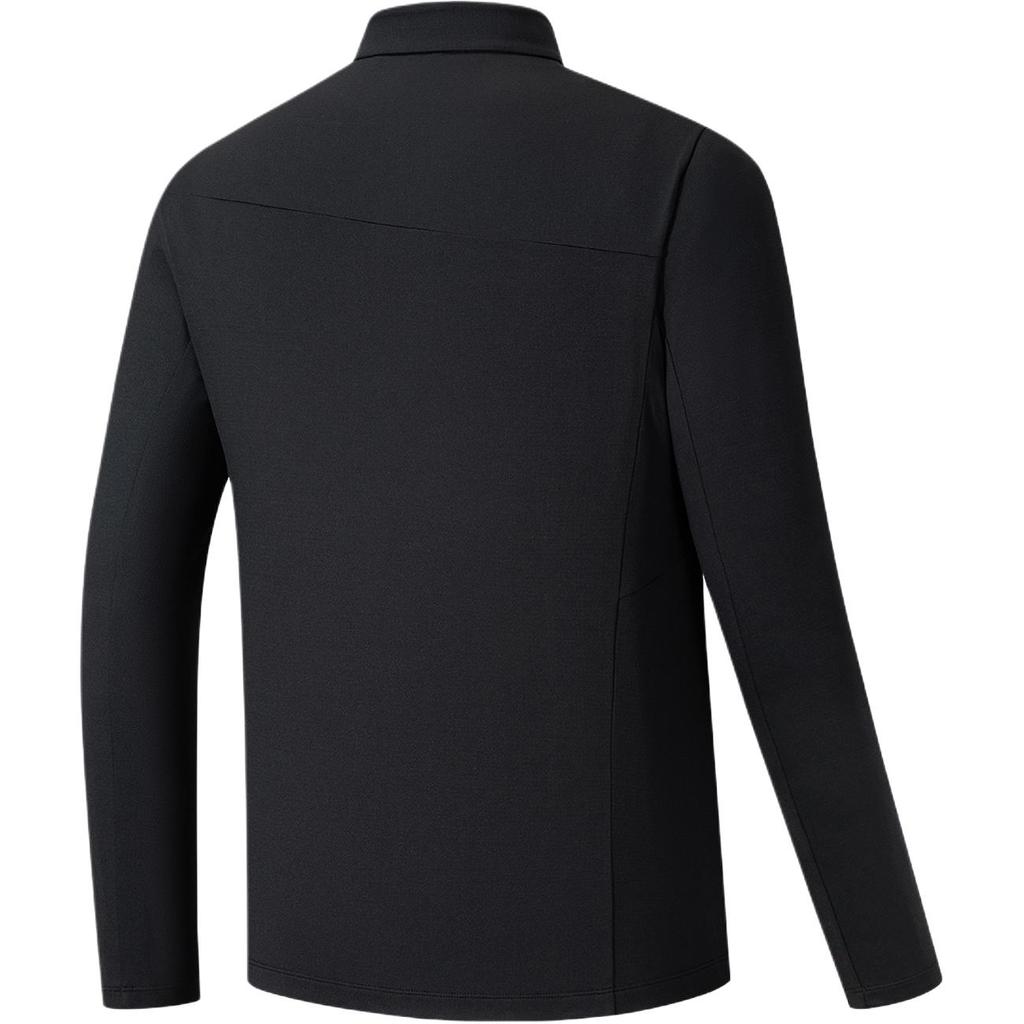Anta Champion Outdoor Hiking Series Solid Color Soft Breathable Versatile Long Sleeve Knit Shirt Men Tops 152610406-3