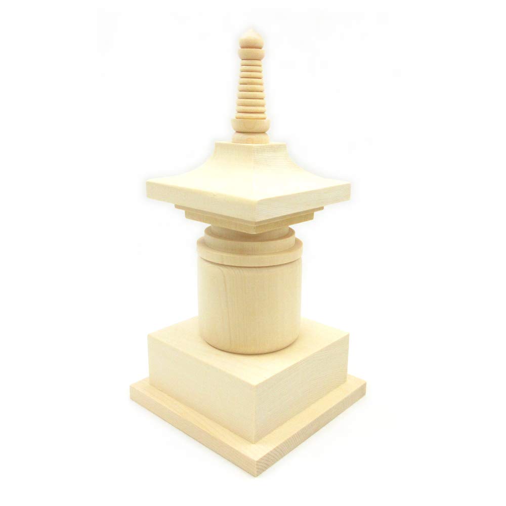 

special Buddhist statue Pagoda made of cypress wood height width depth Wooden carved Buddhist implement 28071 Kurita s [Ritual implement] (total