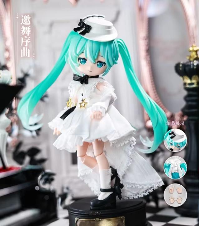Genuine Hatsune Miku Vocaloid Series  14cm Kawaii Bjd  Decoration Anime Figure Collection Gifts Toys