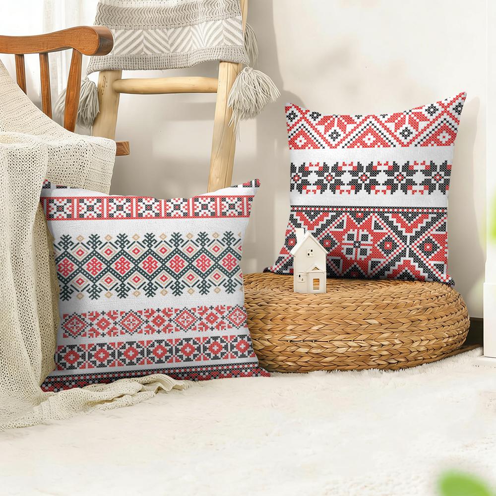 Russian Shading Cushion Cover Natural Linen Organic Fabric DoubleSided Printing Sofa Home Decor Gift Pillow Case