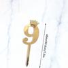 INS 0-9 Number Acrylic Mirror Cake Toppers For Kids Adults Birthday Party Supplies Wedding Anniversary Days Cake Decorations