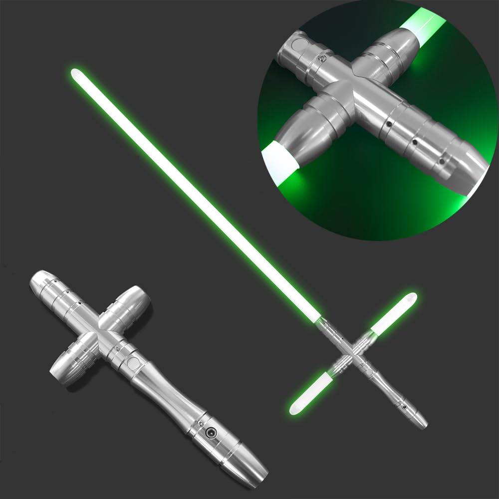 YDD Kylo Ren Replica Green LED Lightsaber with Force Metal for Adults Lightsaber, FX, Handle, (78cm Blade)