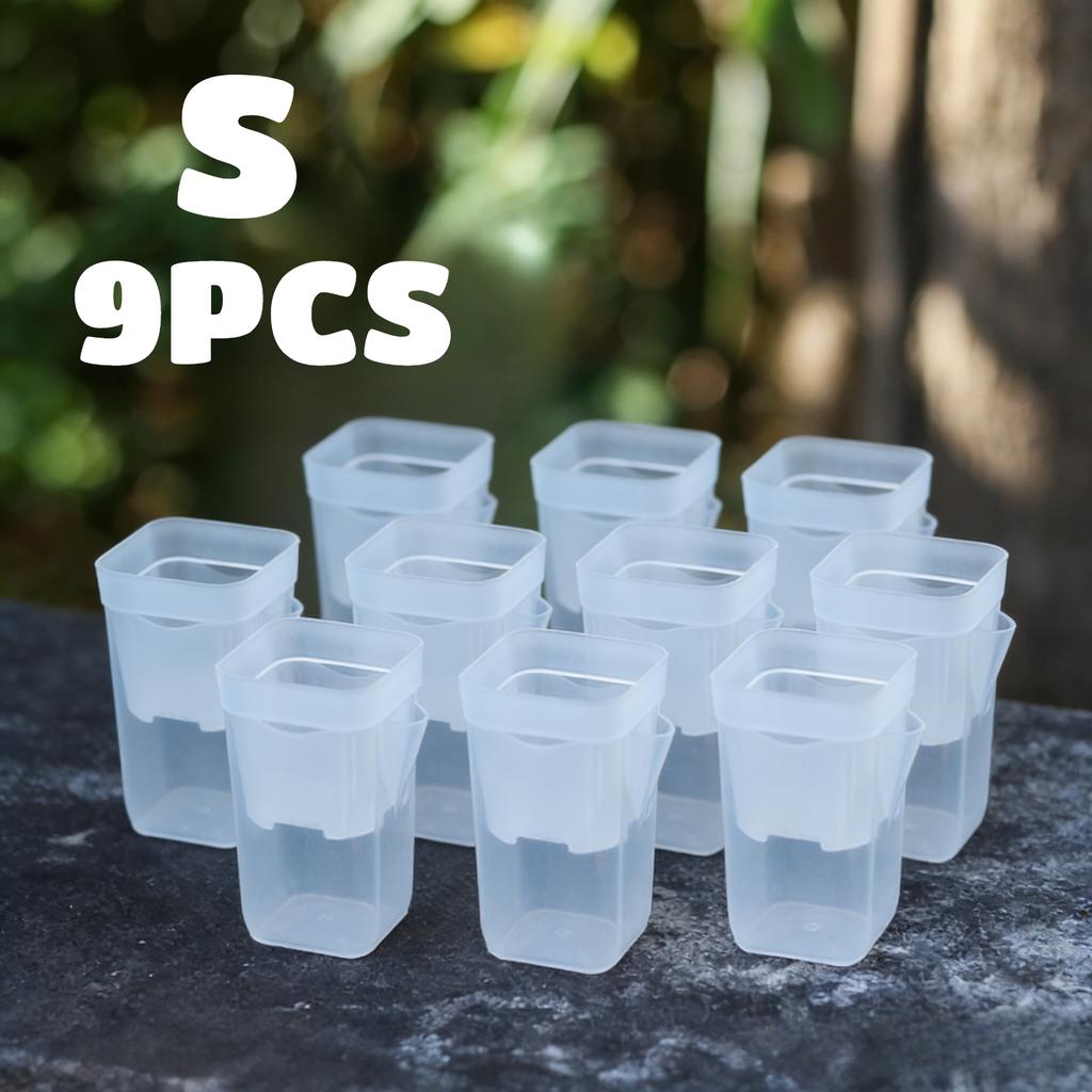15pcs Self Watering Plant Pots Mini Seedlings Pots Flowerpot Translucent Plastic Planters Plant Propagation Pot with Reservoir