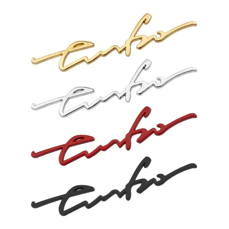 1Pc Car Styling 3D Adhesive Zinc Alloy Body Side Sticker Turbo Logo Auto Rear Trunk Emblem Badge Decal Accessories