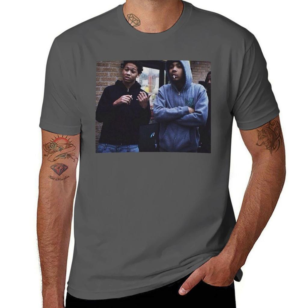 G herbo x lil Bibby T-Shirt t shirt men 100% cotton luxury brand t shirts for man pack cotton T-Shirt