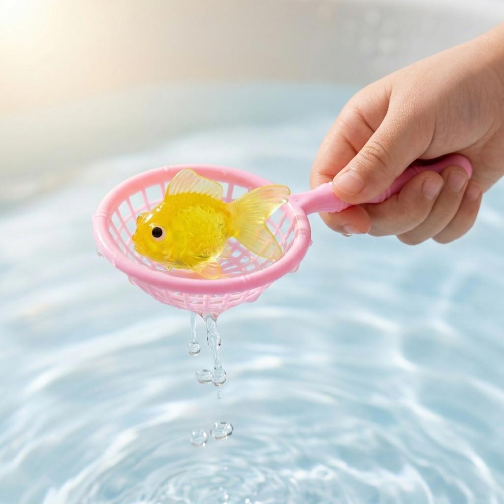 Floating Goldfish Toys Transparent Eco-Friendly Ocean Sea Animals Kids Bath Fishing Play Set