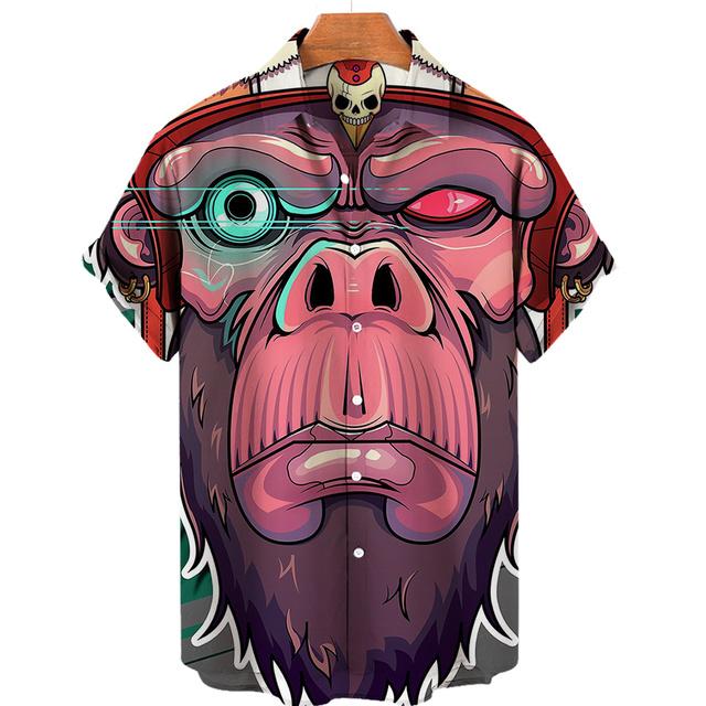 Summer Skull 3d Hawaiian Shirt for Man Oversized Casual Men's Shirts Streetwear Beach Male Tops Short Sleeve Blouse Trendy Tees