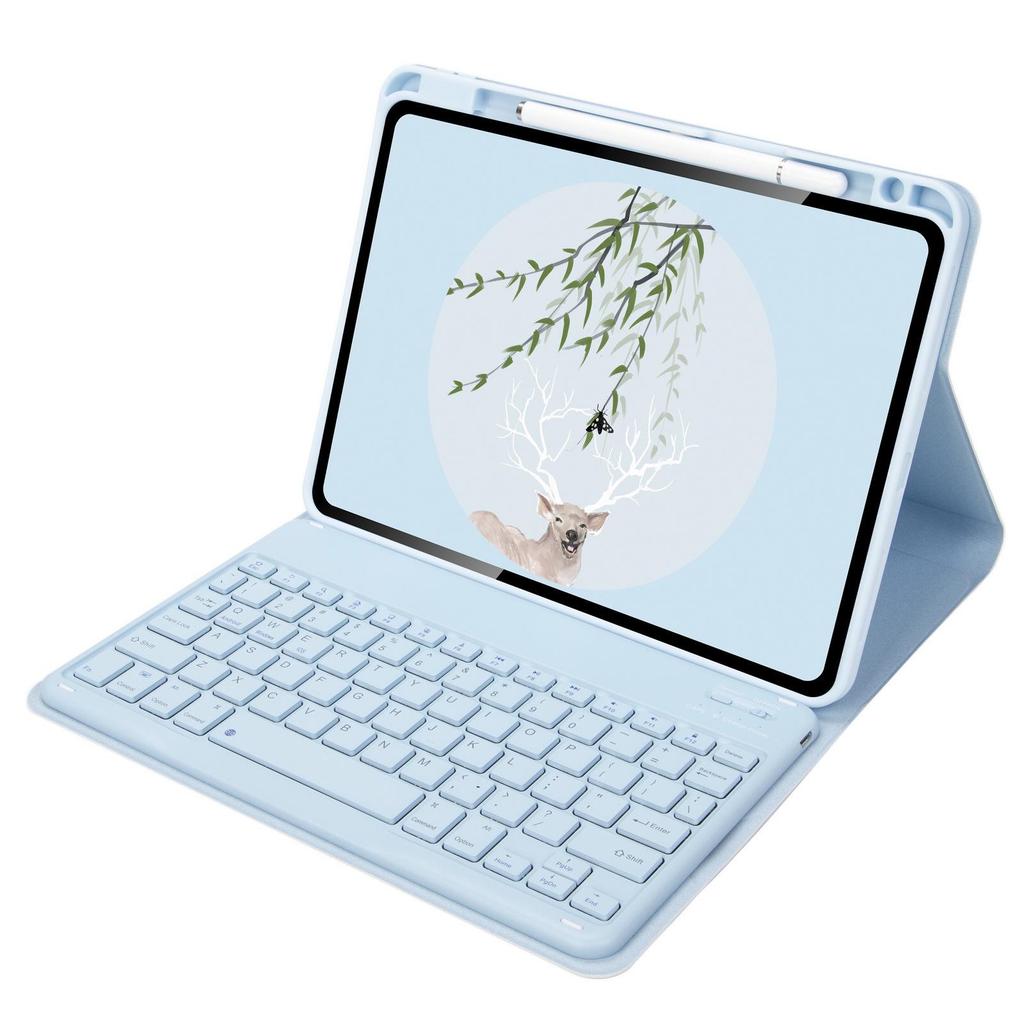 Color Square Leather Case with Bluetooth Keyboard & Pen Slot for Xiaomi Pad 5/5 Pro