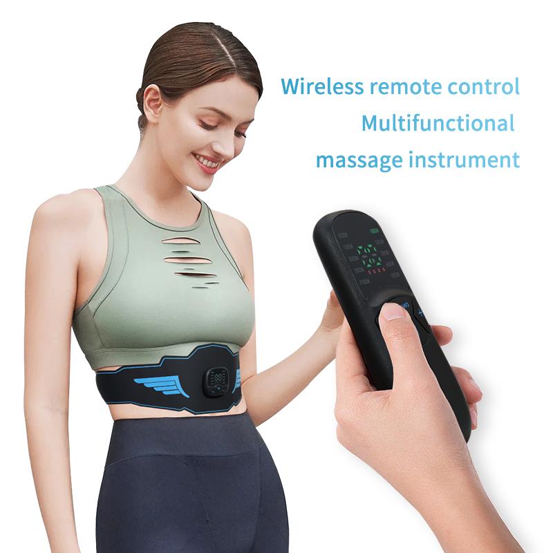 EMS-Muskelstimulator, elektrischer Bauchmuskeltrainer, Massagegürtel zur Straffung und Kräftigung, Heimfitnessgerät für Körperformung und Gewichtsabnahme, Unisex