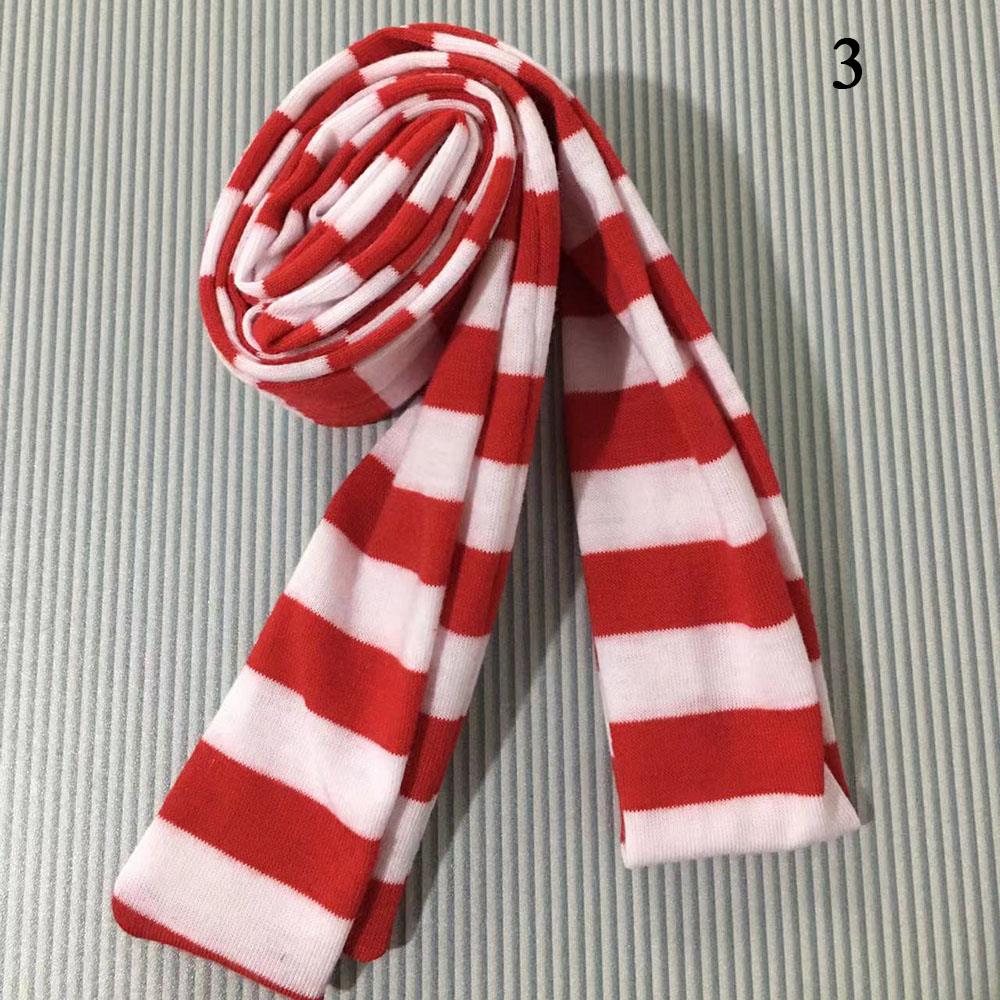 Gestreifter Schal Lange Krawattenschal Damen Baumwollschals Dünner und schmaler Schal Harajuku Gestreifte Strickschals Mädchen Halswärmer Neu