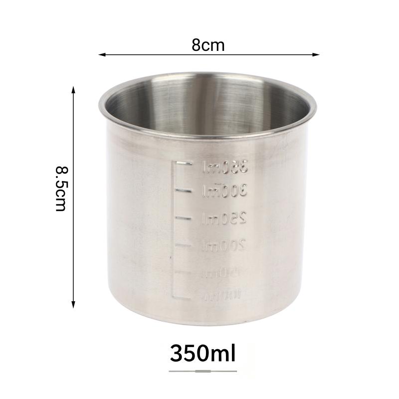 Household 250/350Ml 304 Stainless Steel Measuring Cup Rustproof Anti-Fall Rice Container Cups With Scale Measuring Holder Bar