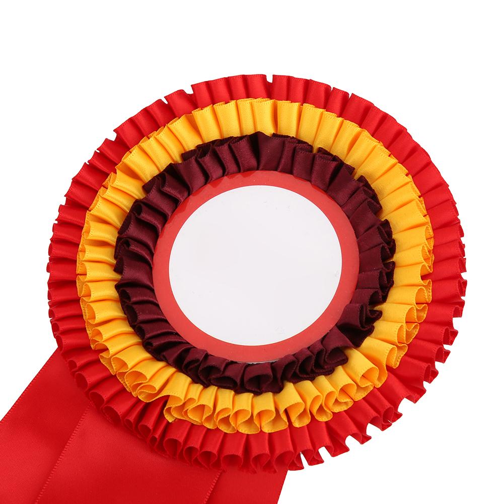 Second Place Rosette Ribbon Badge Exquisite Small Medal Award