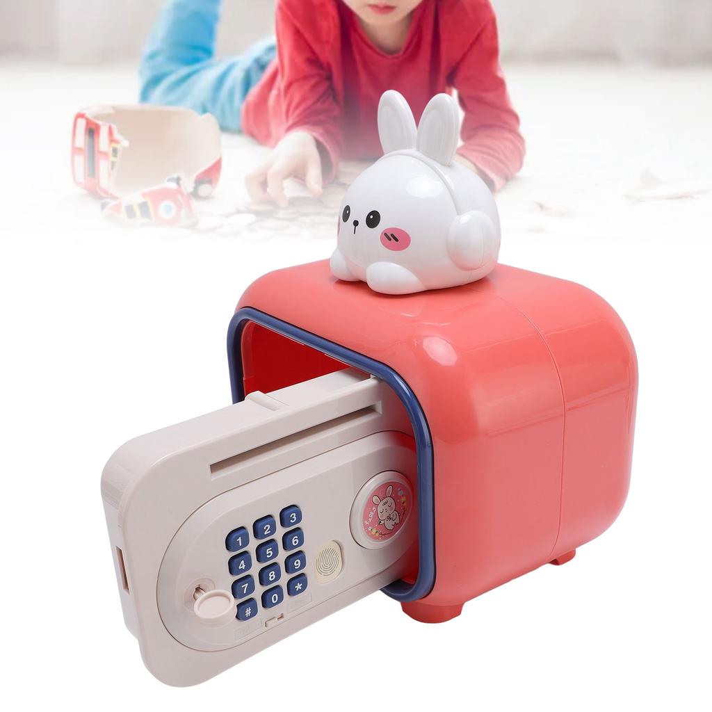 Kids Piggy Bank with Fingerprint and Password Automatic Scroll Paper Money Electronic Piggy Bank