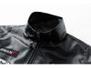 Herren PU-Leder Baseball-Stil Jacke – Dünner Herbst Motorrad Rennmantel, Amerikanischer Street Style Radsportjacke