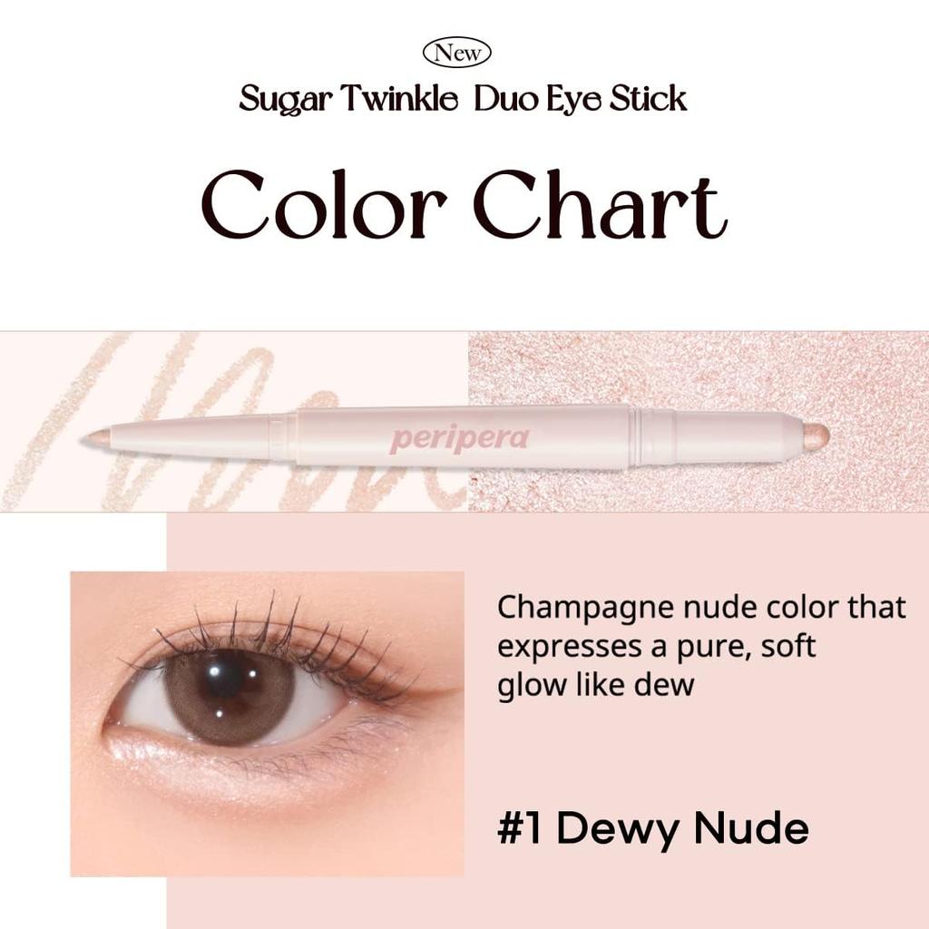 Peripera Sugar Twinkle Duo Eye Stick Dewy (#01 Nude)