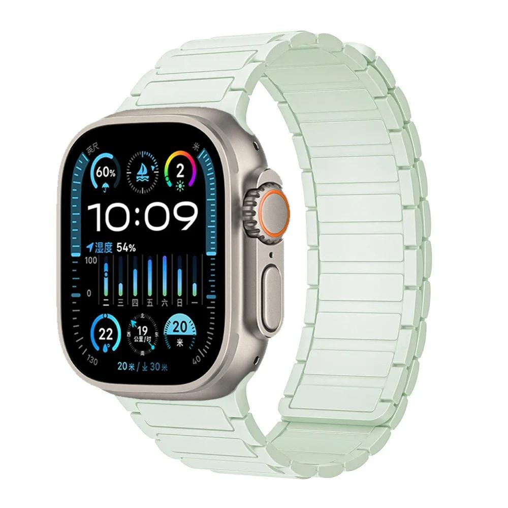Silicone Strap for Apple Watch Band 49mm 46mm 42mm 45mm 44mm 41 40mm Bracelet iWatch Series 11 10 9 8 7 6 5 4 SE Ultra 3 2 49MM