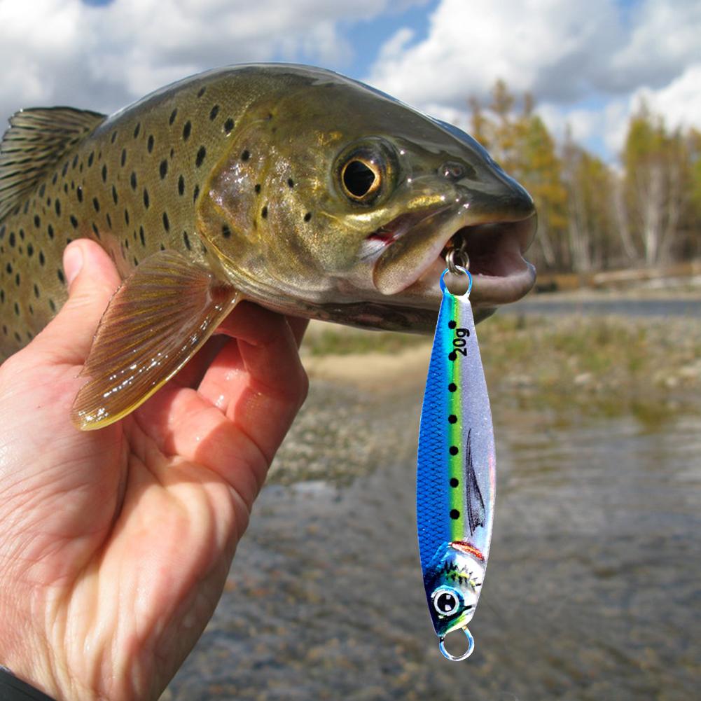 Fishing Lures Metal Iron Plate Topwater Fishing Lure Simulation 3D Eyes Topwater Sinking Fishing Tackle Fishing Accessory