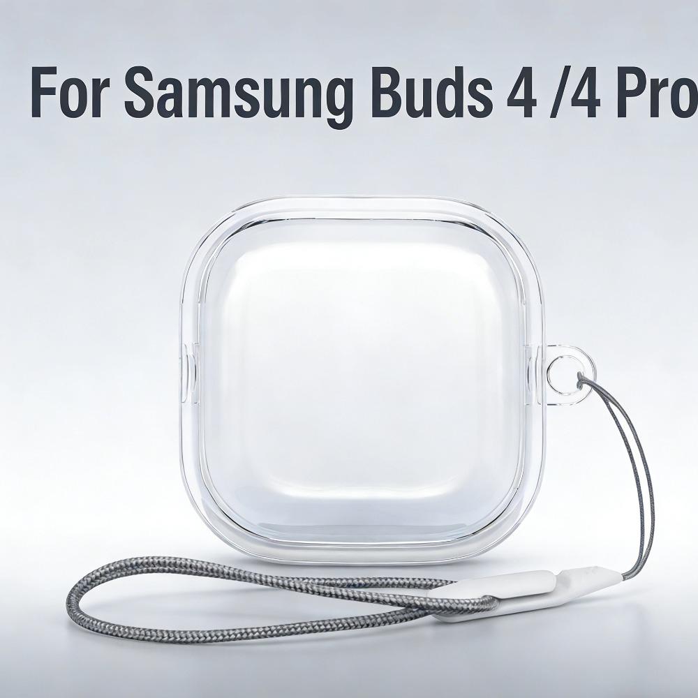Anti-drop Earphone Case For Samsung Buds 4 /4 Pro Transparent TPU Anti-scratch Headphone Cover Simple Earphone Shell