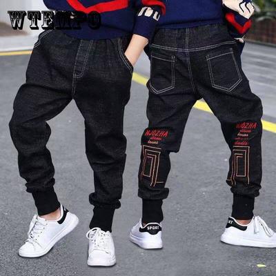 Winter Boys Jeans Thicken Boys Jeans Warm Kids Trousers Elastic Waist Demin Pants for Children