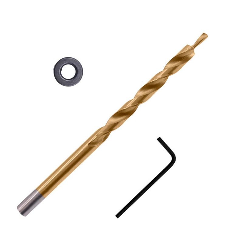 HSS Inclined Hole Drill Hex Twist Step Drill Bit Kreg Pocket Hole Drill Jig Guide 9/9.5mm With Stop Collar for Woodworking