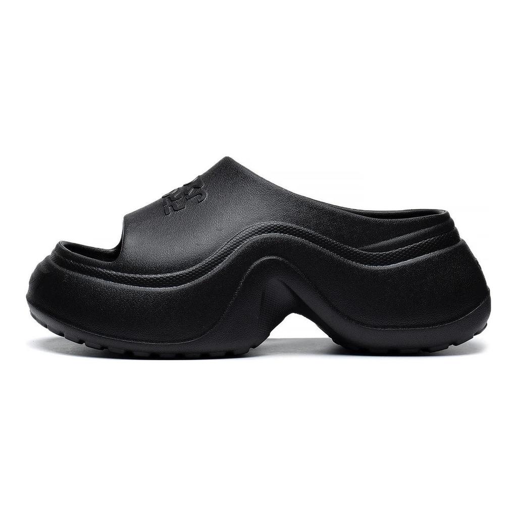Li Ning Sports Trendy Collection Slip Resistant Abrasion Resistant Sports Slippers Women's Black AGAU002-5