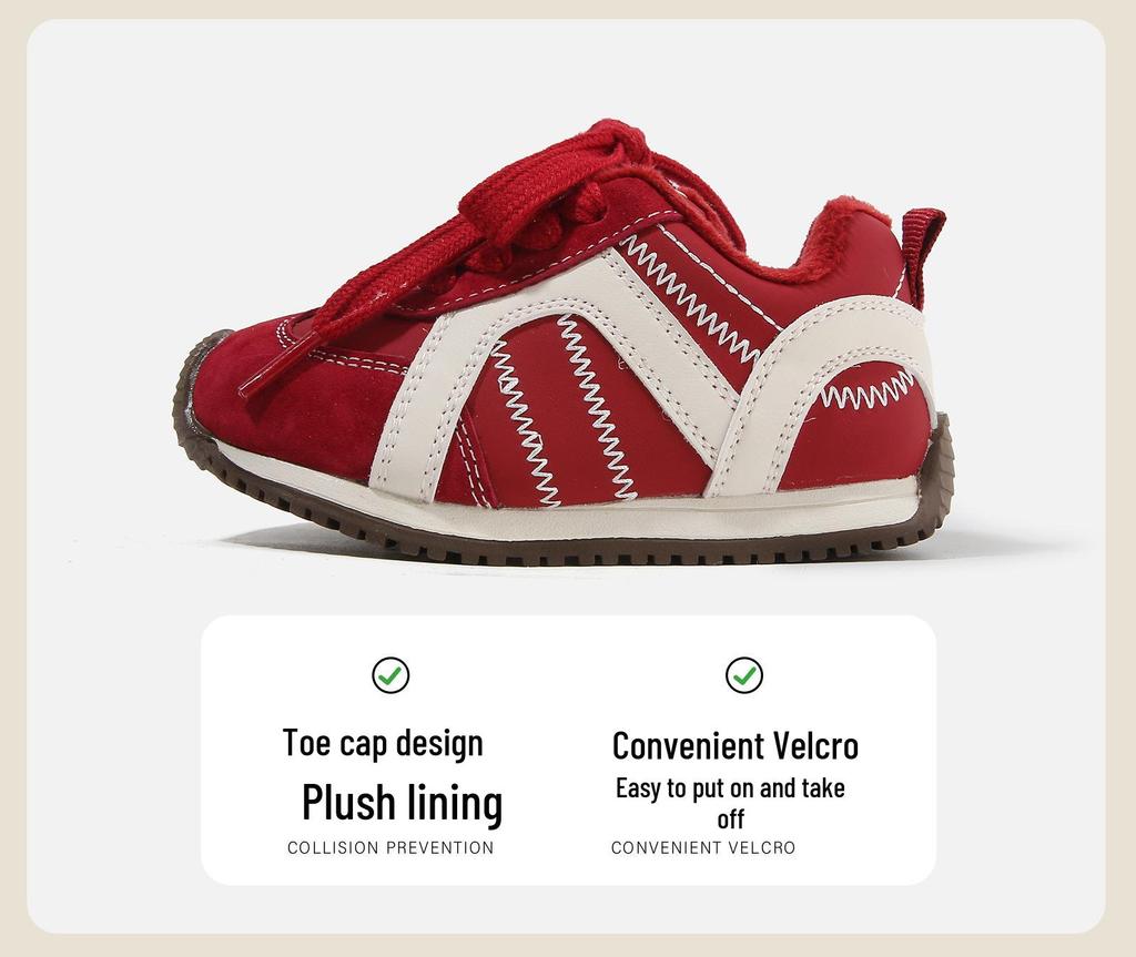 Zimowe buty niemowlęce z miękką podeszwą - Wyściełane aksamitem, Unisex, Styl codzienny i sportowy